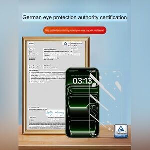 Iphone 14 por max 2-Pack TÜV Certified Eye Protection Tempered Glass